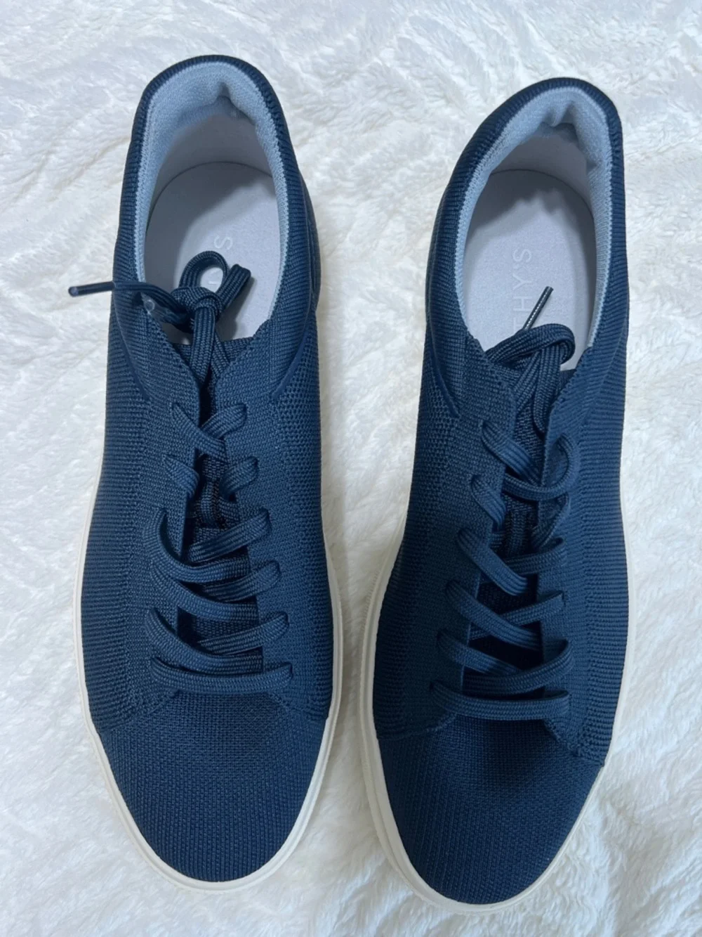 Rothy’s Men’s RS01 Sneaker Navy Blue Size 11.5 NIB Sustainable Knit Lace Up